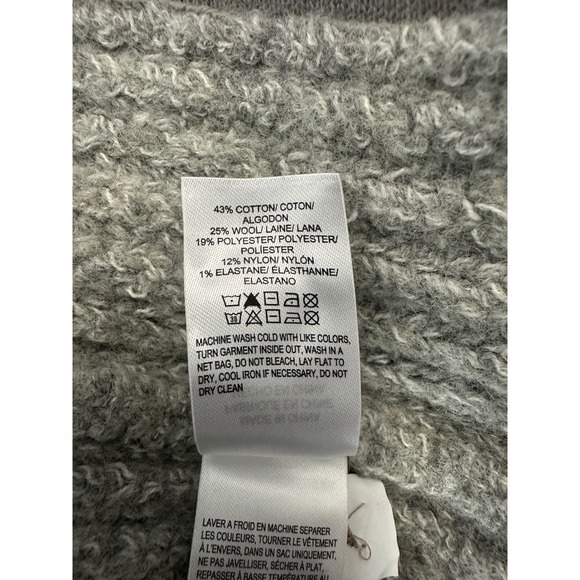 Lucky Brand Women's Gray Wool Blend Cable Knit Cardigan Sweater Size XL - Picture 9 of 11